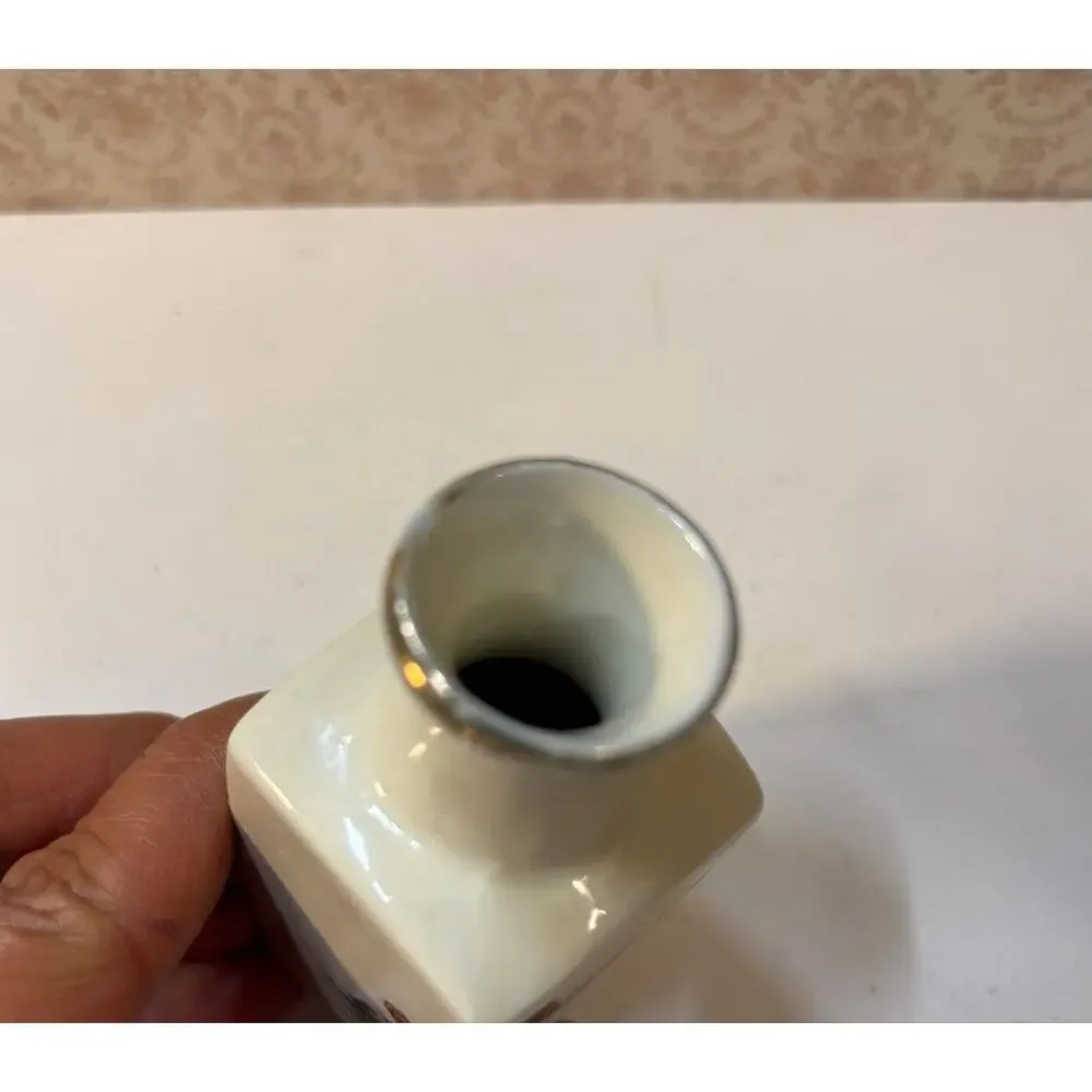 Vintage Miyako Style Mini Porcelain White Vase Japan 3 5/8